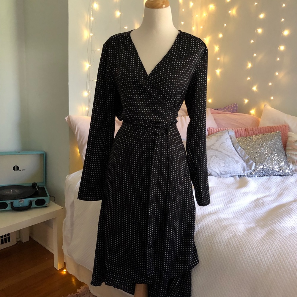 Black Gap Wrap Dress